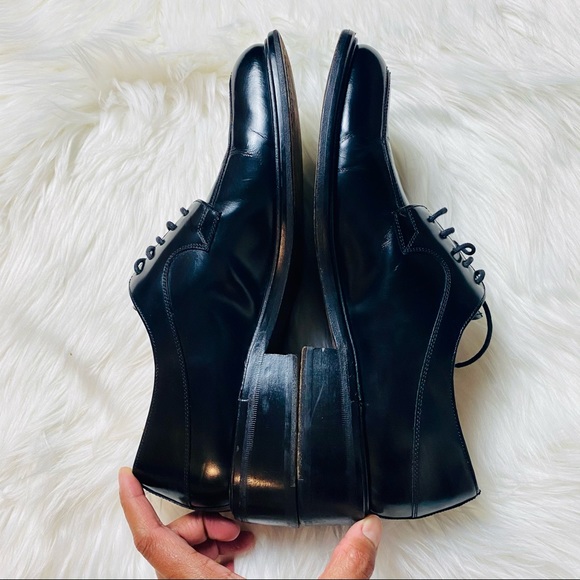 Mezlan Men’s Black Dress 100% Leather Oxford Hand Made Shoes Size 7 1/2 M EUC - Picture 9 of 13